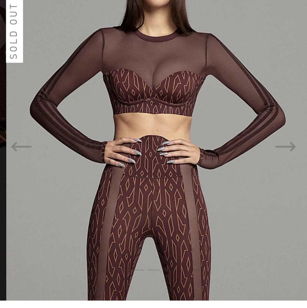 Adidas Ivy Park monogram crop top